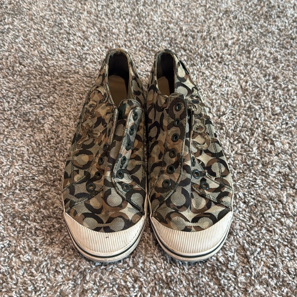 Camo Coach tennis shoes